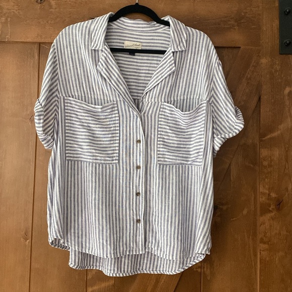 Womens Universal Thread Linen Top - Picture 2 of 5